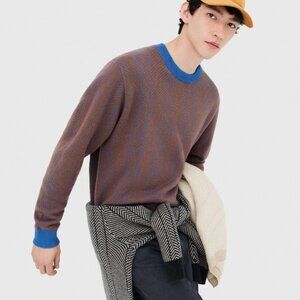Uniqlo JW Anderson Blue Brown Wool Sweater XL Crewneck